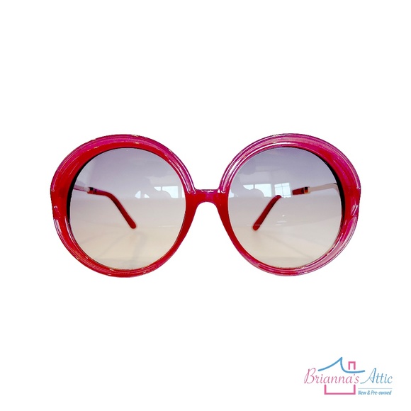 Women's Generic Sunglass Square and Round Black Red and Dark Pink- 2 Piece - Picture 4 of 7